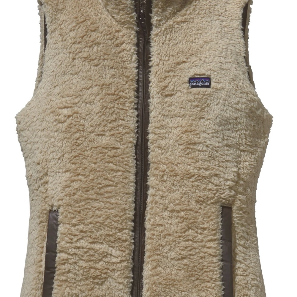 Patagonia Beige Fleece Vest Women Size M Los Gatos